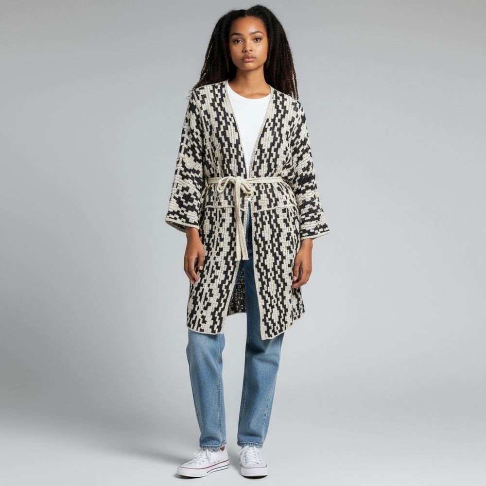 NWOT C&A Crocheted Boho‎ Cardigan